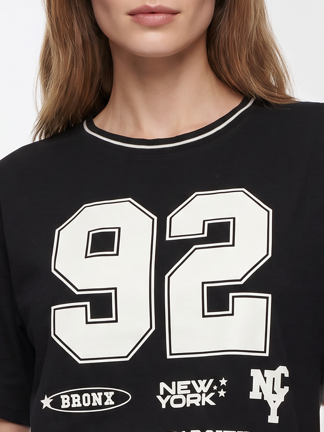 Women Black Oversized T-Shirt