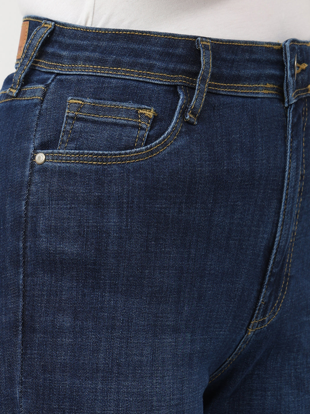 Women Blue Mini Flare Jeans