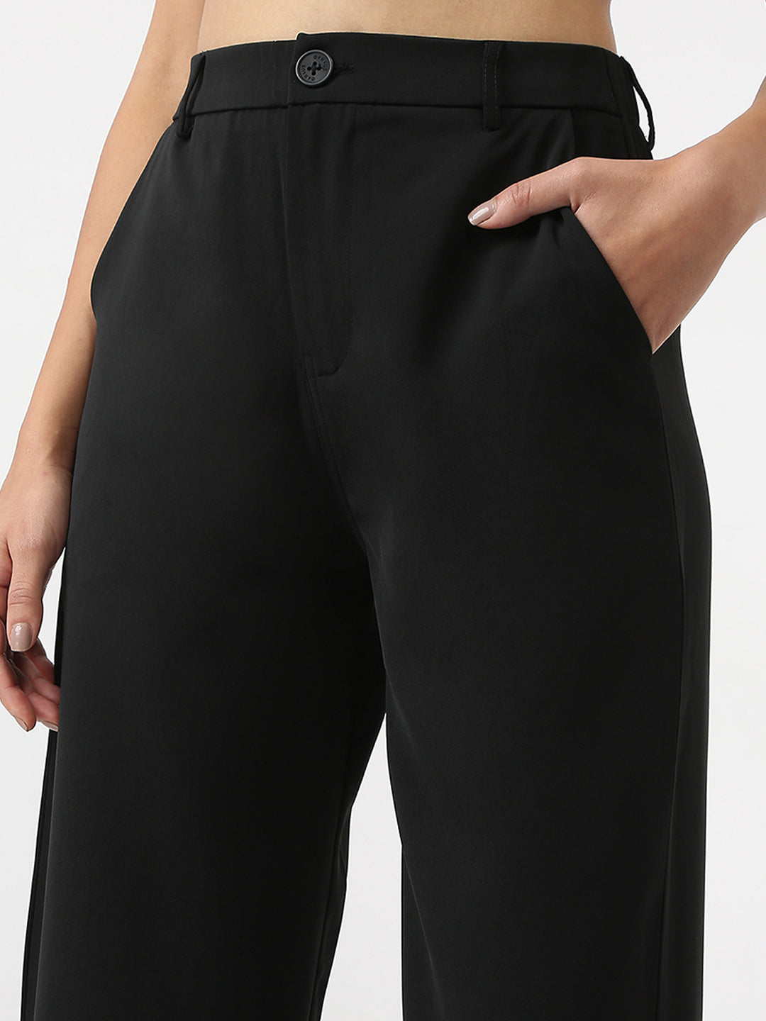 Women High-Rise Wide Leg Trousers