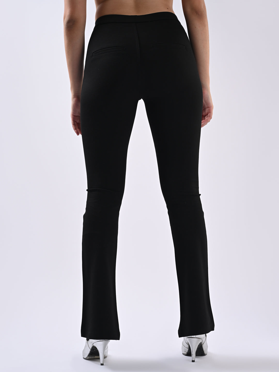 Women Black Flare Treggings