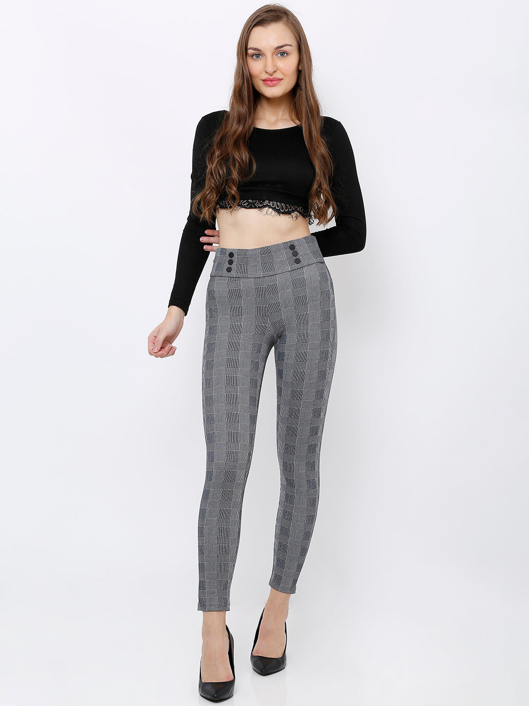 Women High-Rise Skinny Fit Treggings