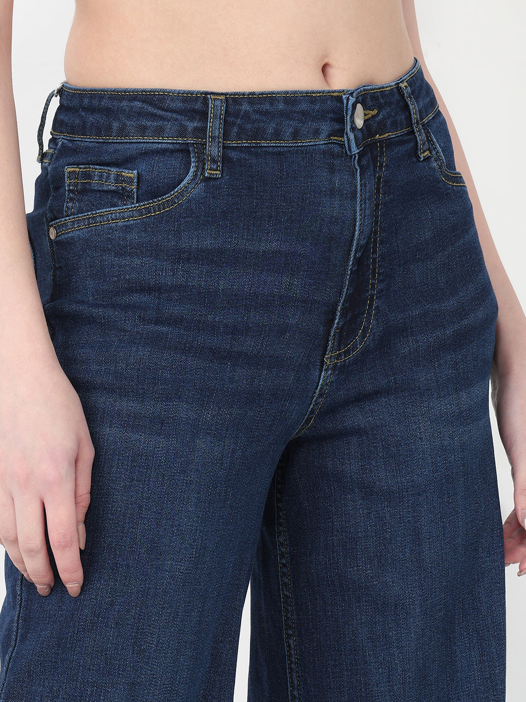 Dark Blue High-Rise Baggy Jeans
