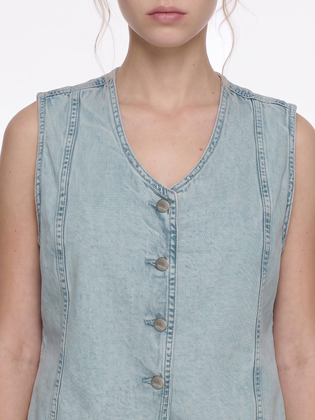 Light Blue Denim Vest