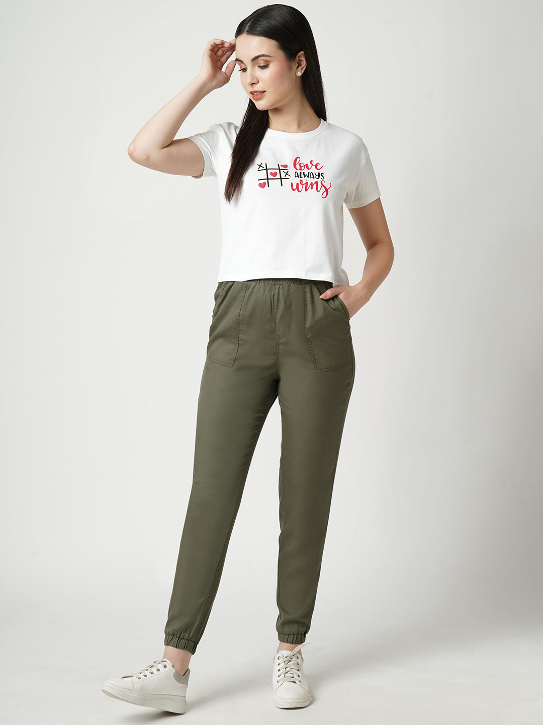 Women High-Rise Comfort Fit Joggers