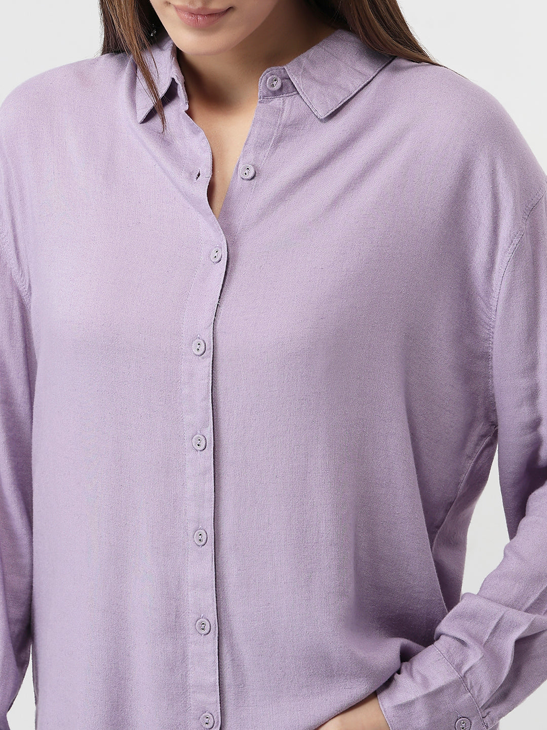 Women Lilac Oversized Shirt