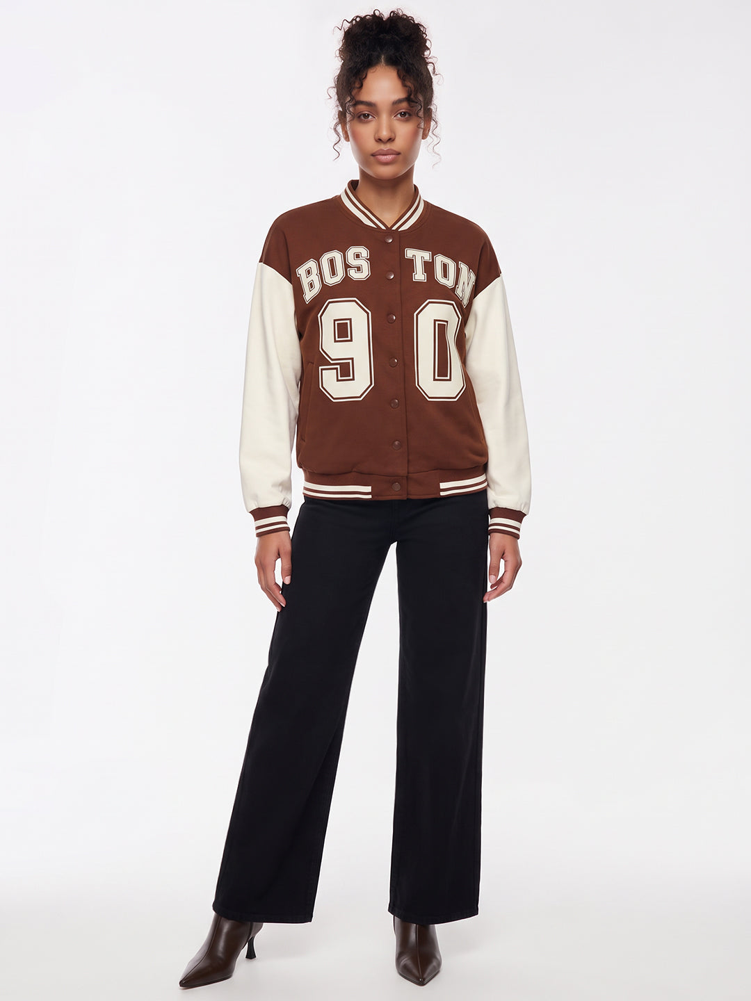 Sepia/Ivory Varsity Jacket