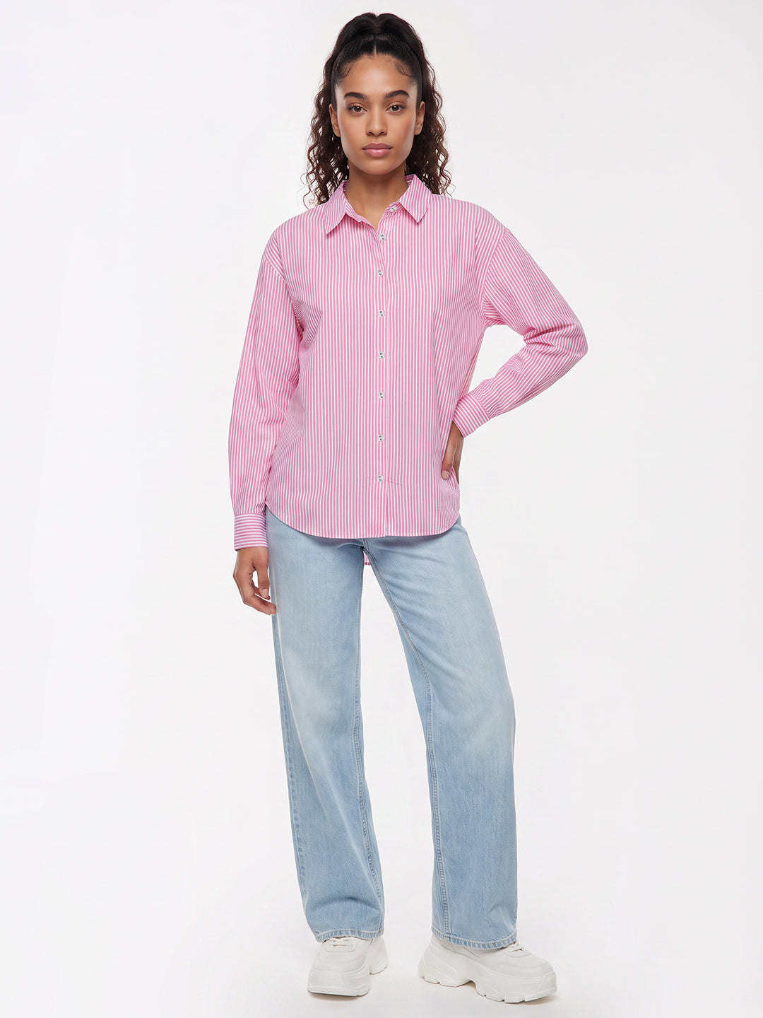 Pink/White Oversized Shirt