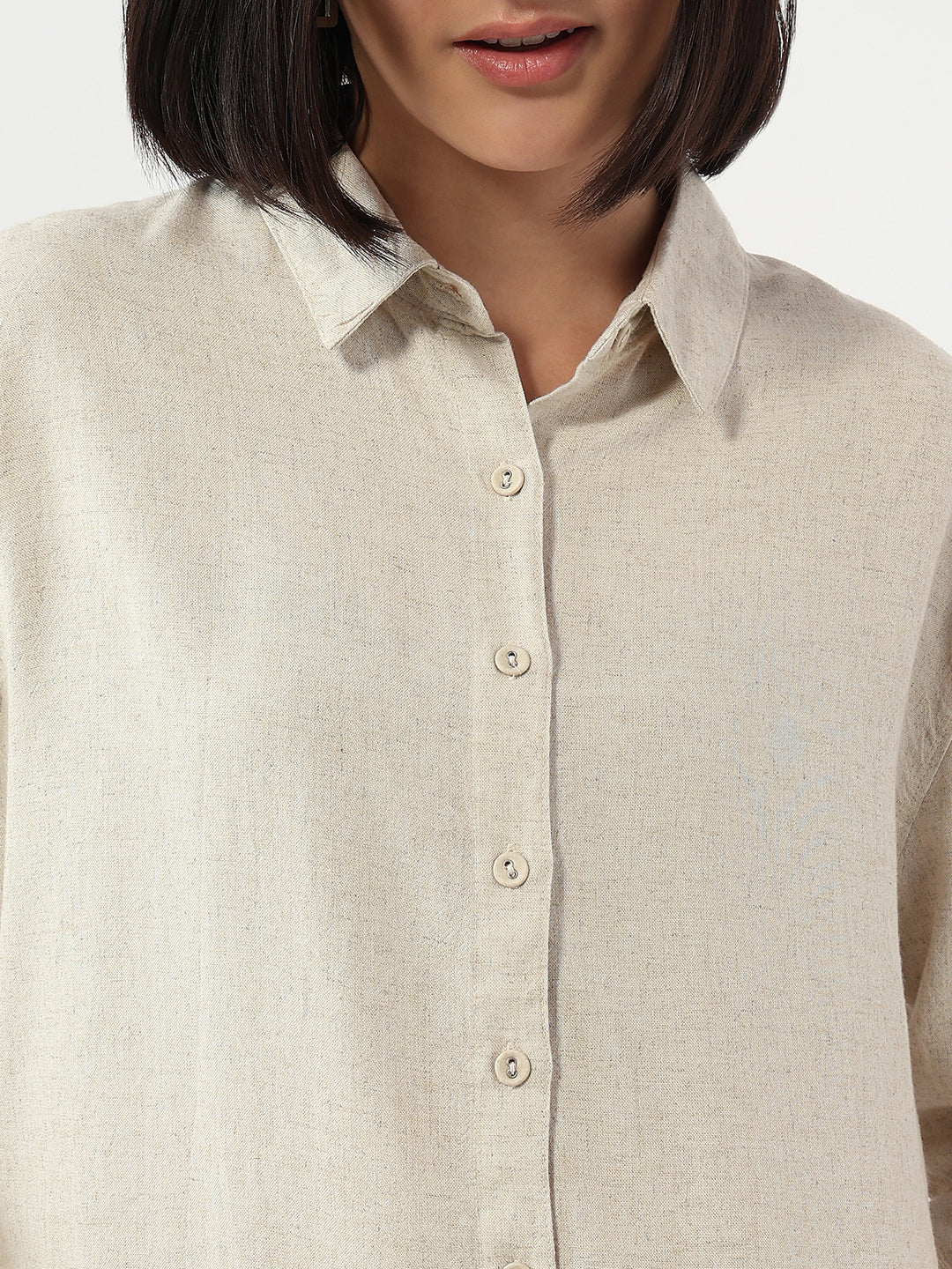 Women Light Natural Oversized Shirt