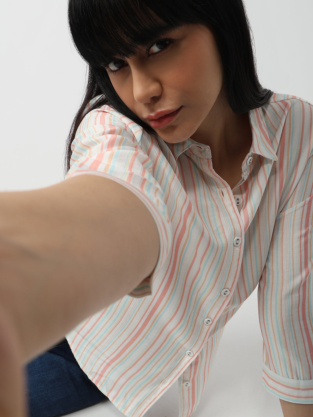 Women Multi Slim Fit Shirt