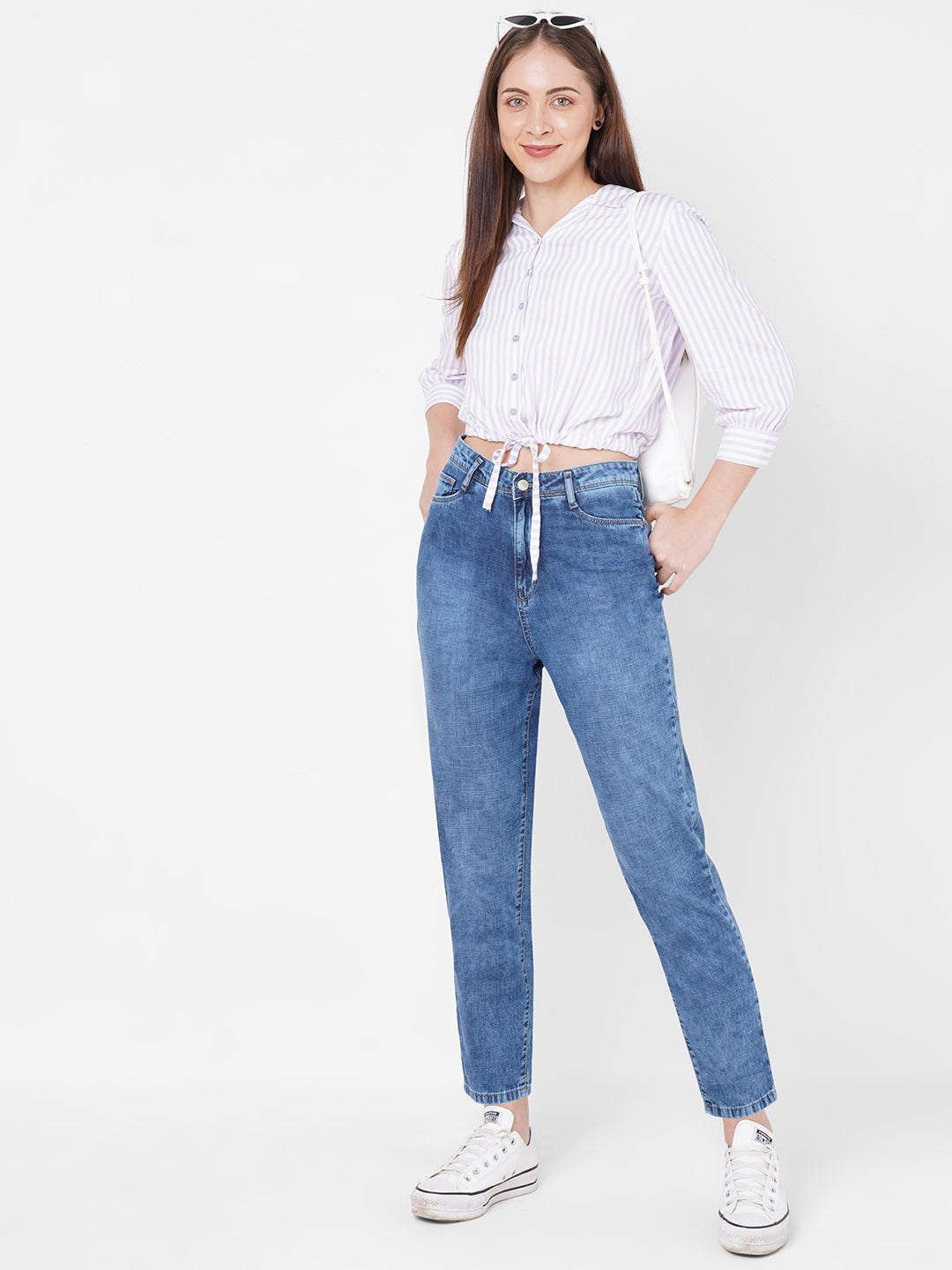 Women High-Rise Mom Fit Jeans