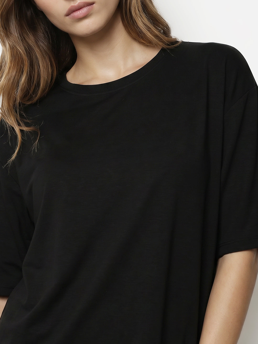 Women Black Oversize T-Shirt