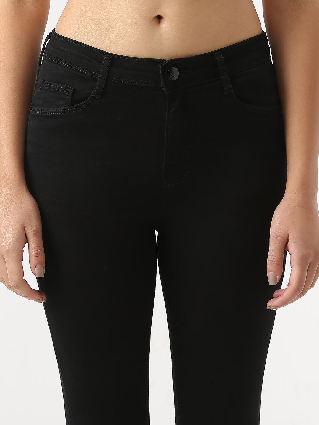 Women Black Sky High Skinny Jeans