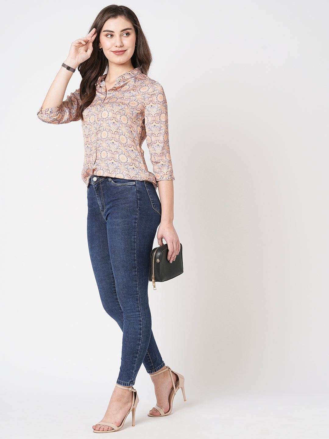 Women Dark Blue High-Rise Skinny Jeans