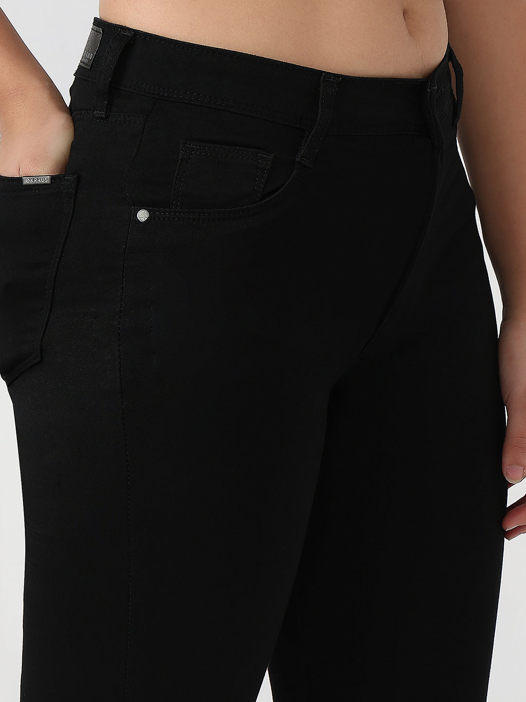 Women Black High-Rise Flare Jeans