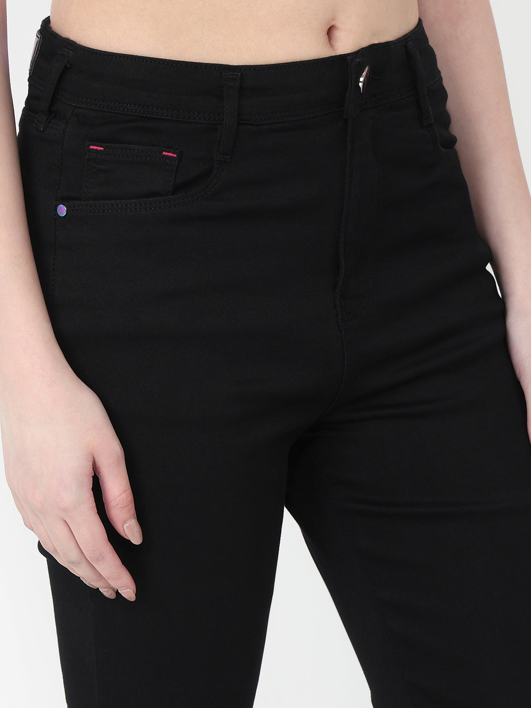 Women Black High-Rise Flare Jeans