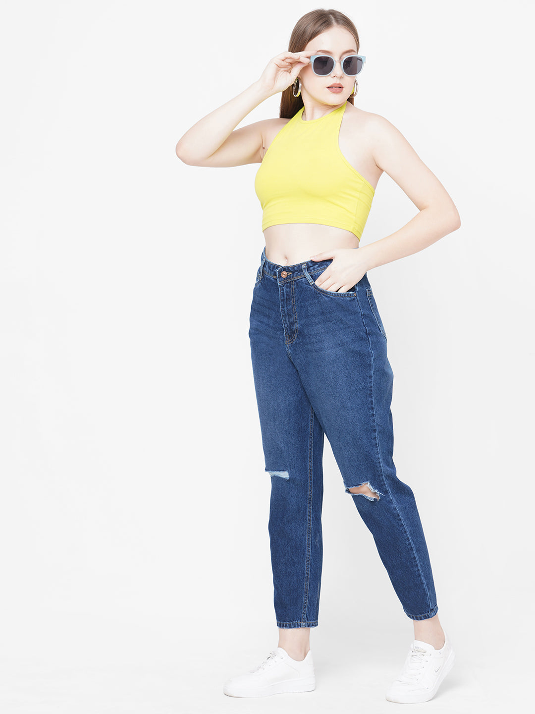 Women High-Rise Mom Fit Jeans