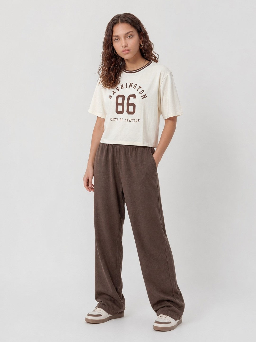 Women Ivory Crop Tees