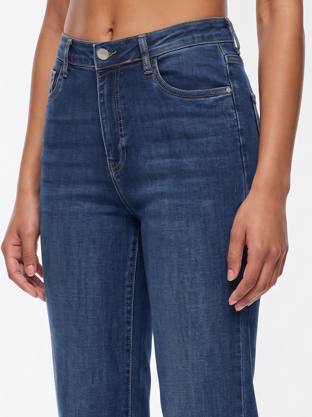 Blue High-Rise Super Wide Leg Jeans