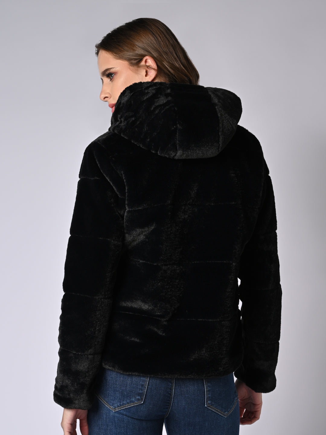 Women Solid Suede Jacket