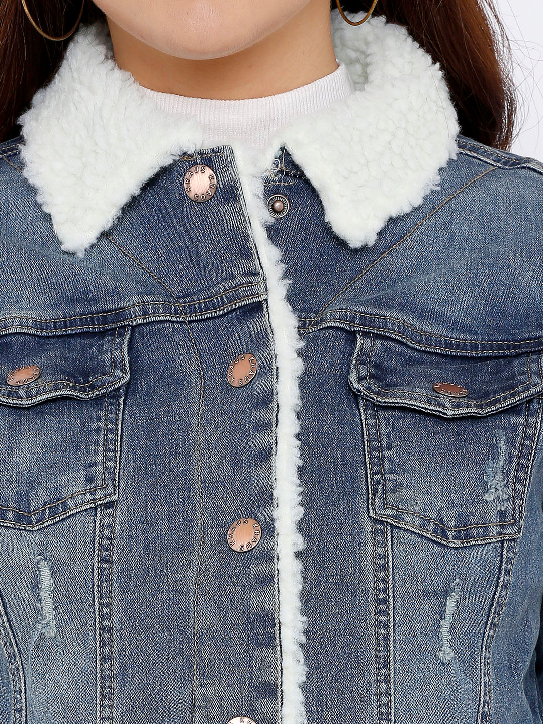 Women Blue Denim Jacket