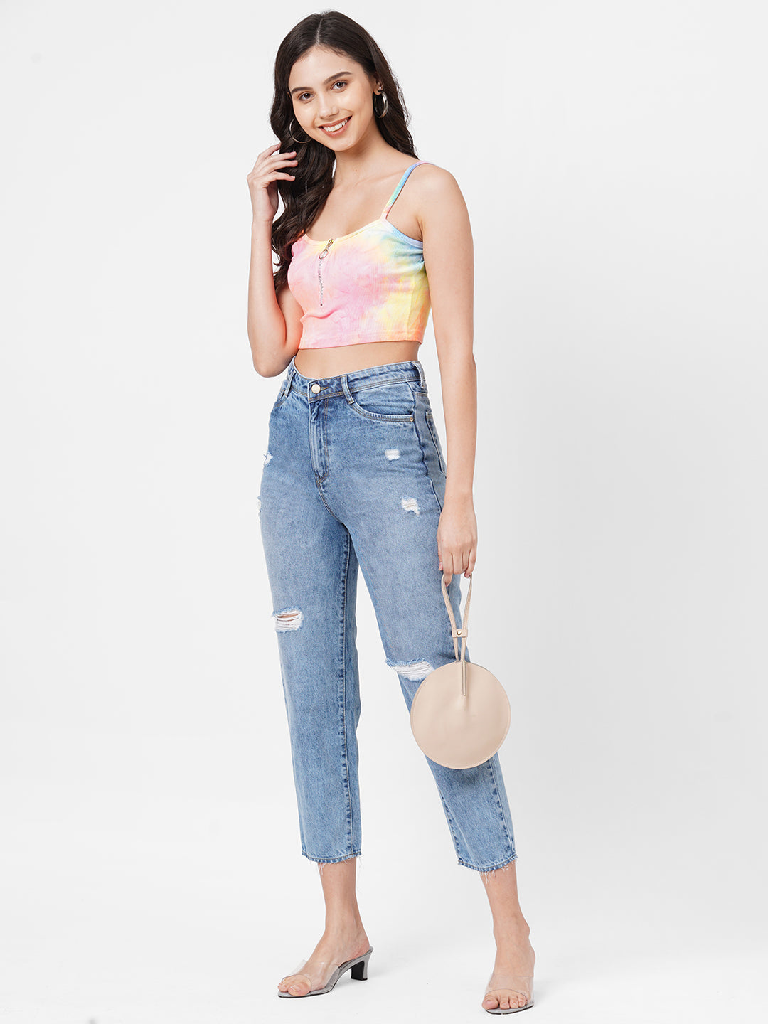 Women High-Rise Mom Fit Jeans