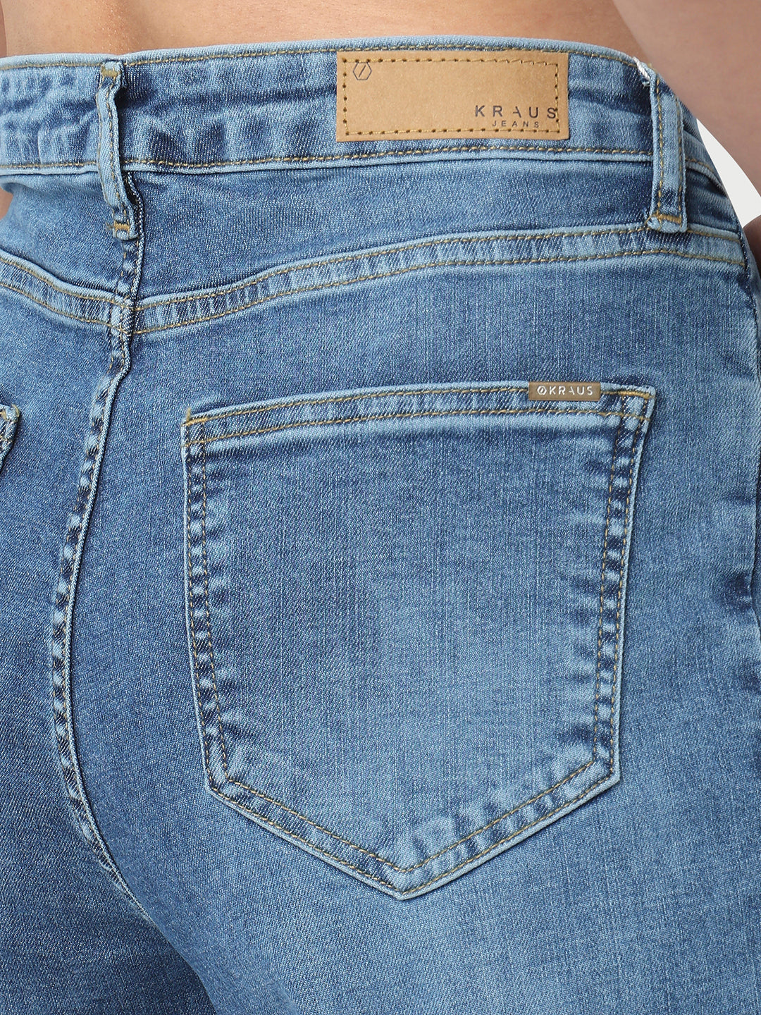 Women Blue High-Rise Straight Fit Jeans