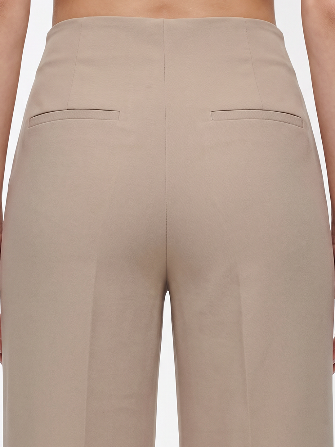 Women Beige Wide Leg Treggings
