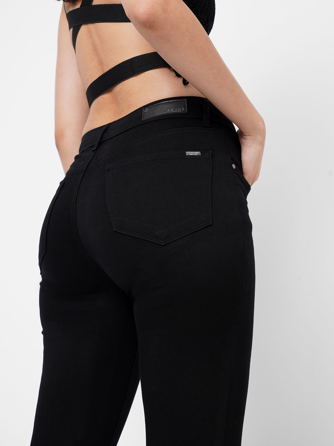Women Black High-Rise Slimming Skinny Jeans