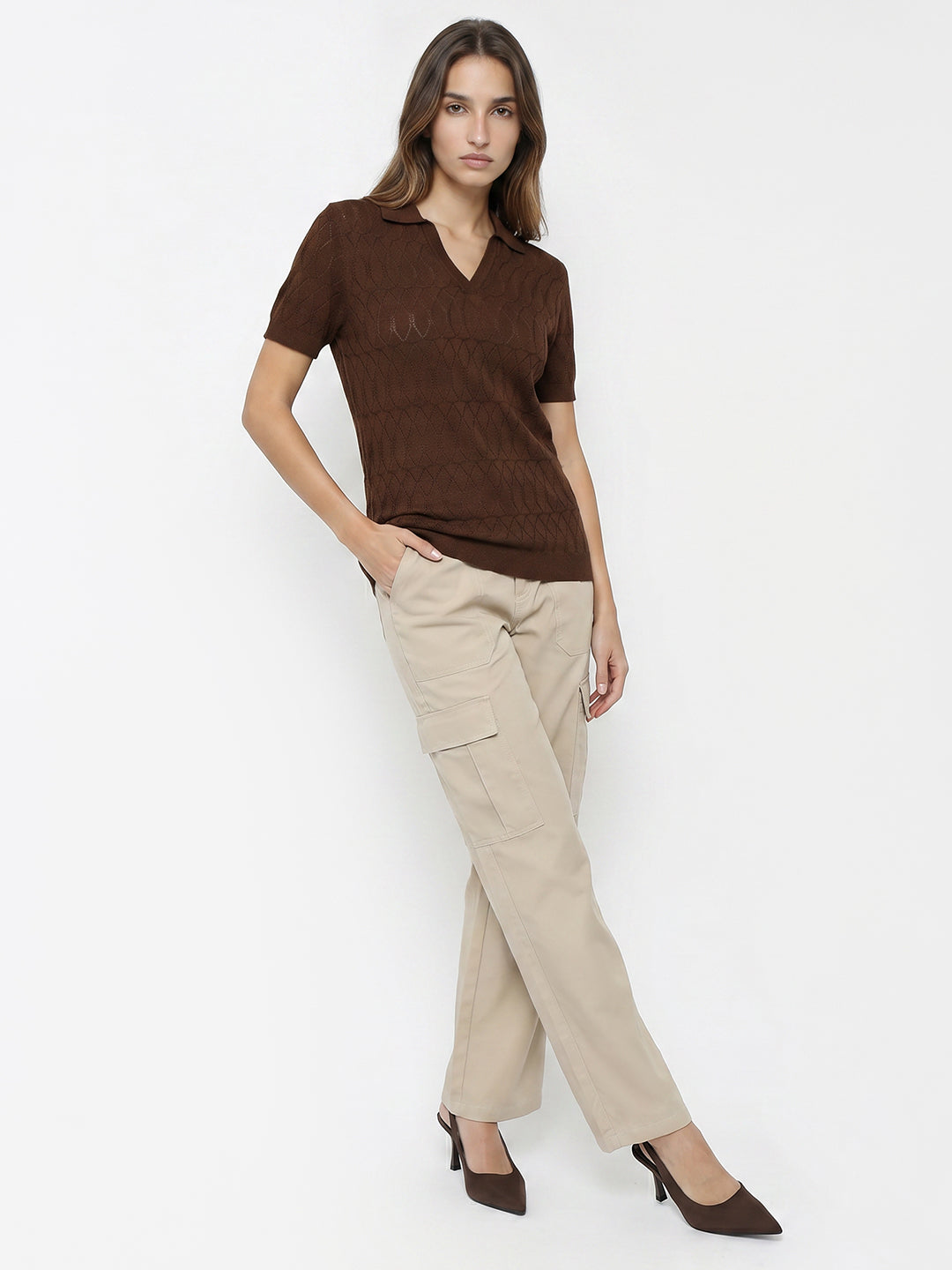 Women Sepia Ponitelle Top