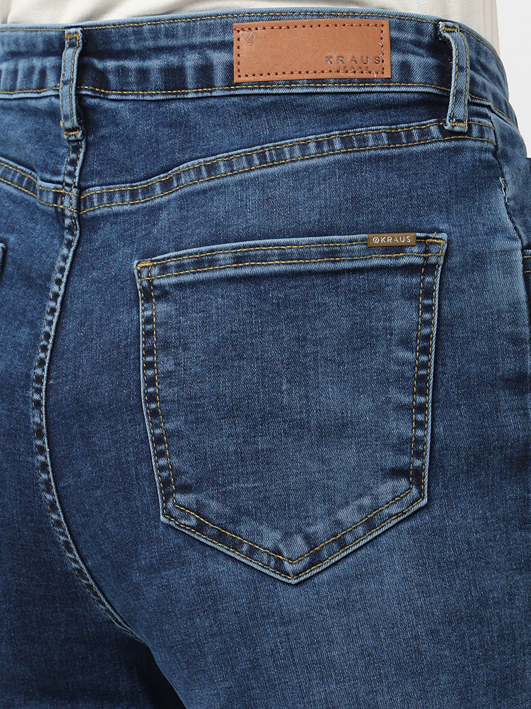 Women Blue High-Rise Straight Fit Jeans