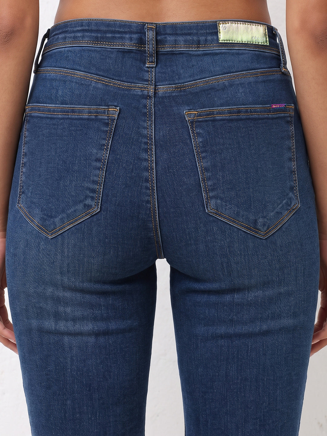 Dark Blue High-Rise Flare Jeans