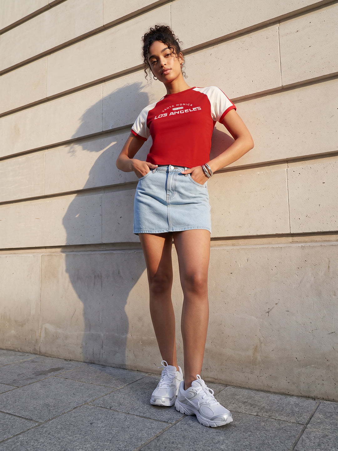Red/Off White Graphic Neo Tees