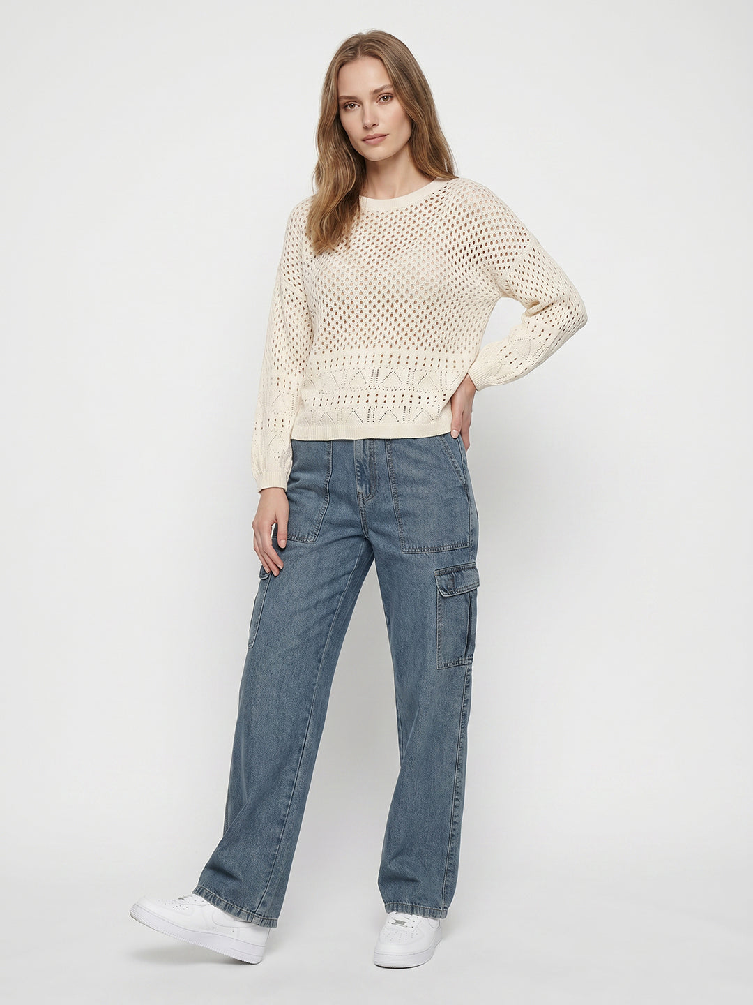 Women Ivory Ponitelle Top