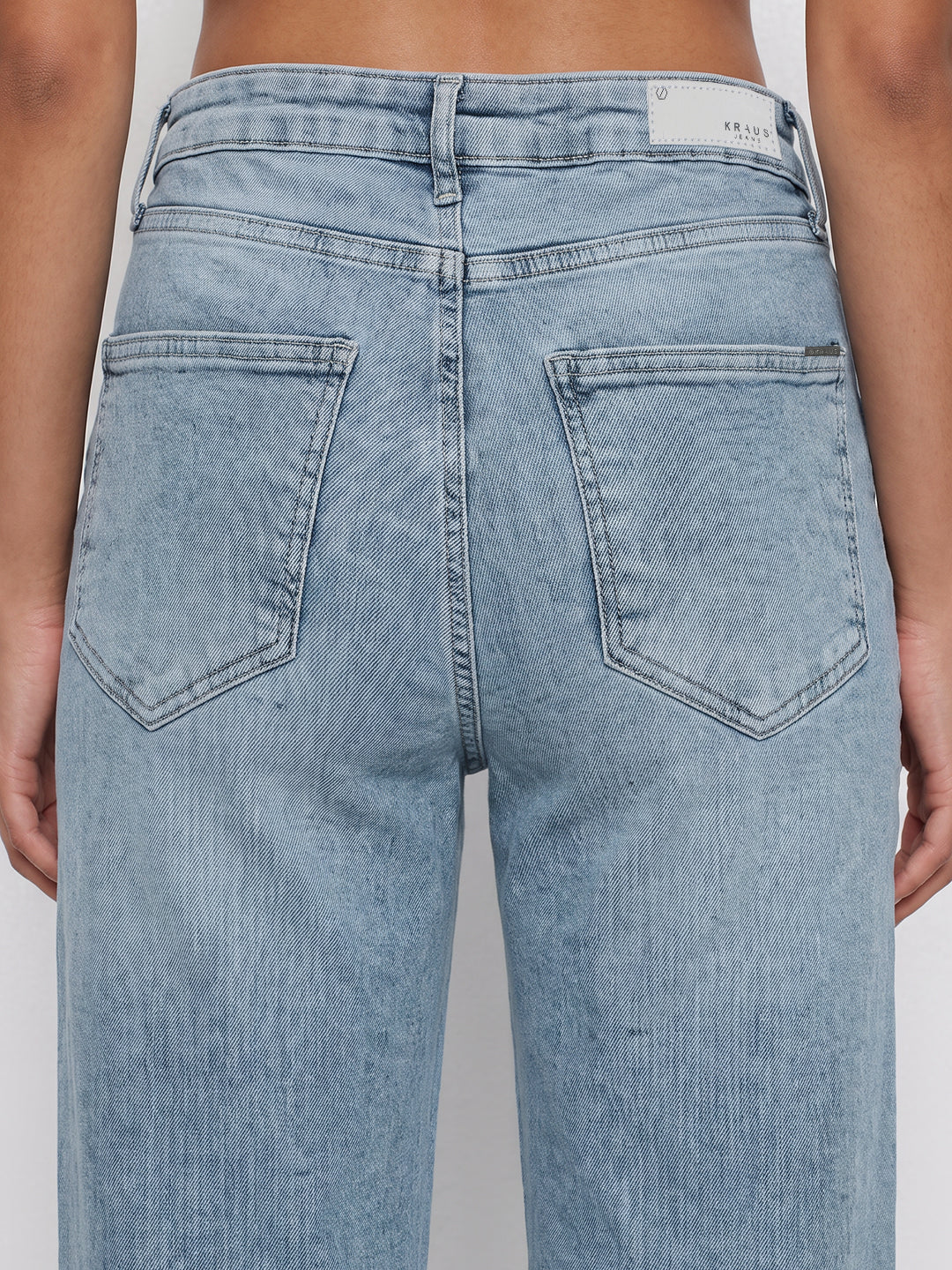 Light Blue High-Rise Wide Leg Jeans