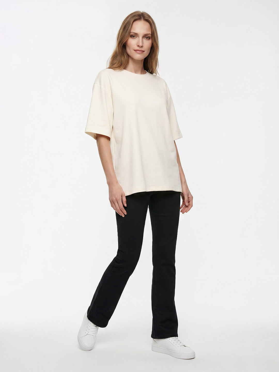 Women Ivory Oversized T-Shirt