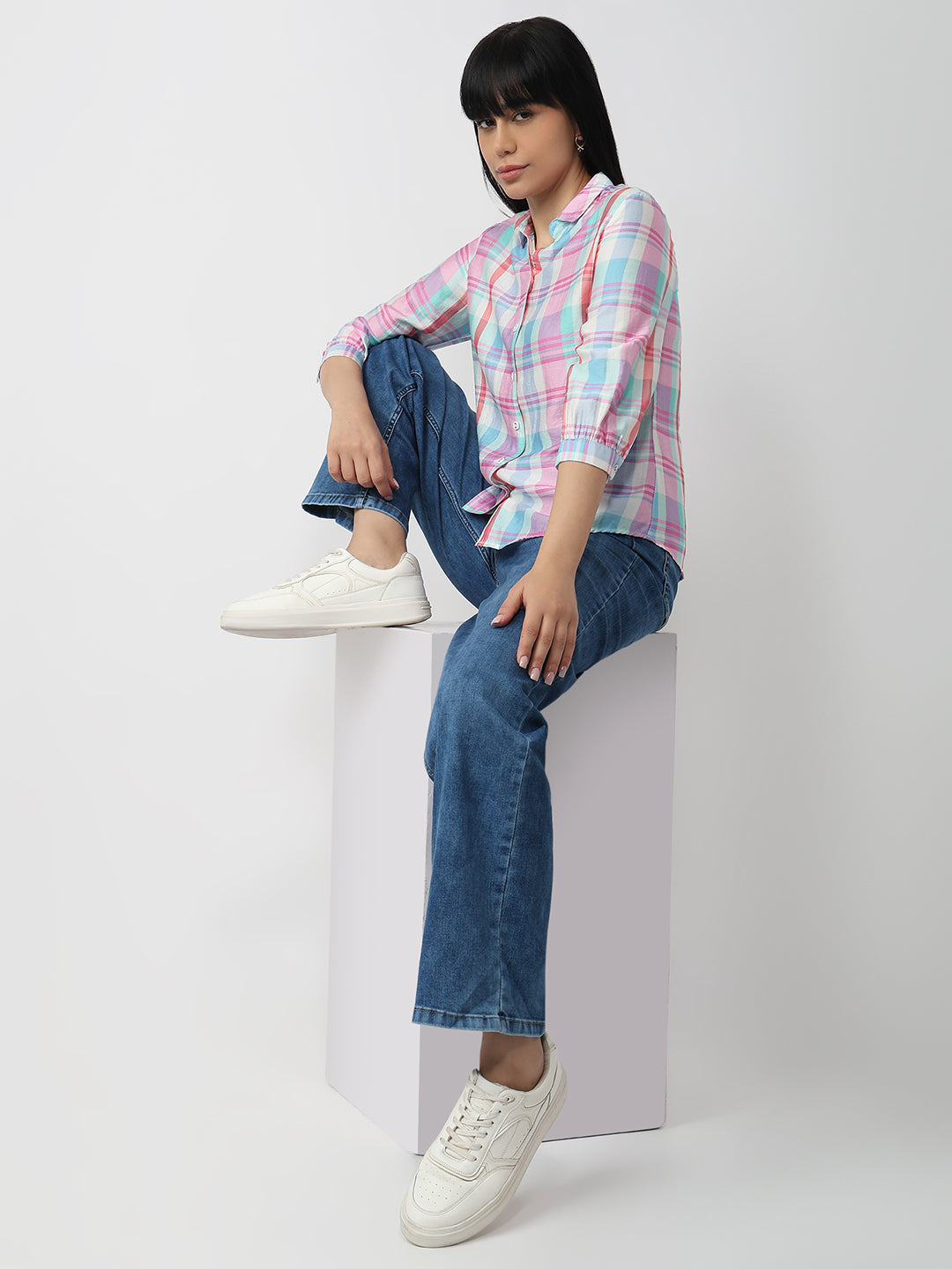 Women Multi Slim Fit Shirt