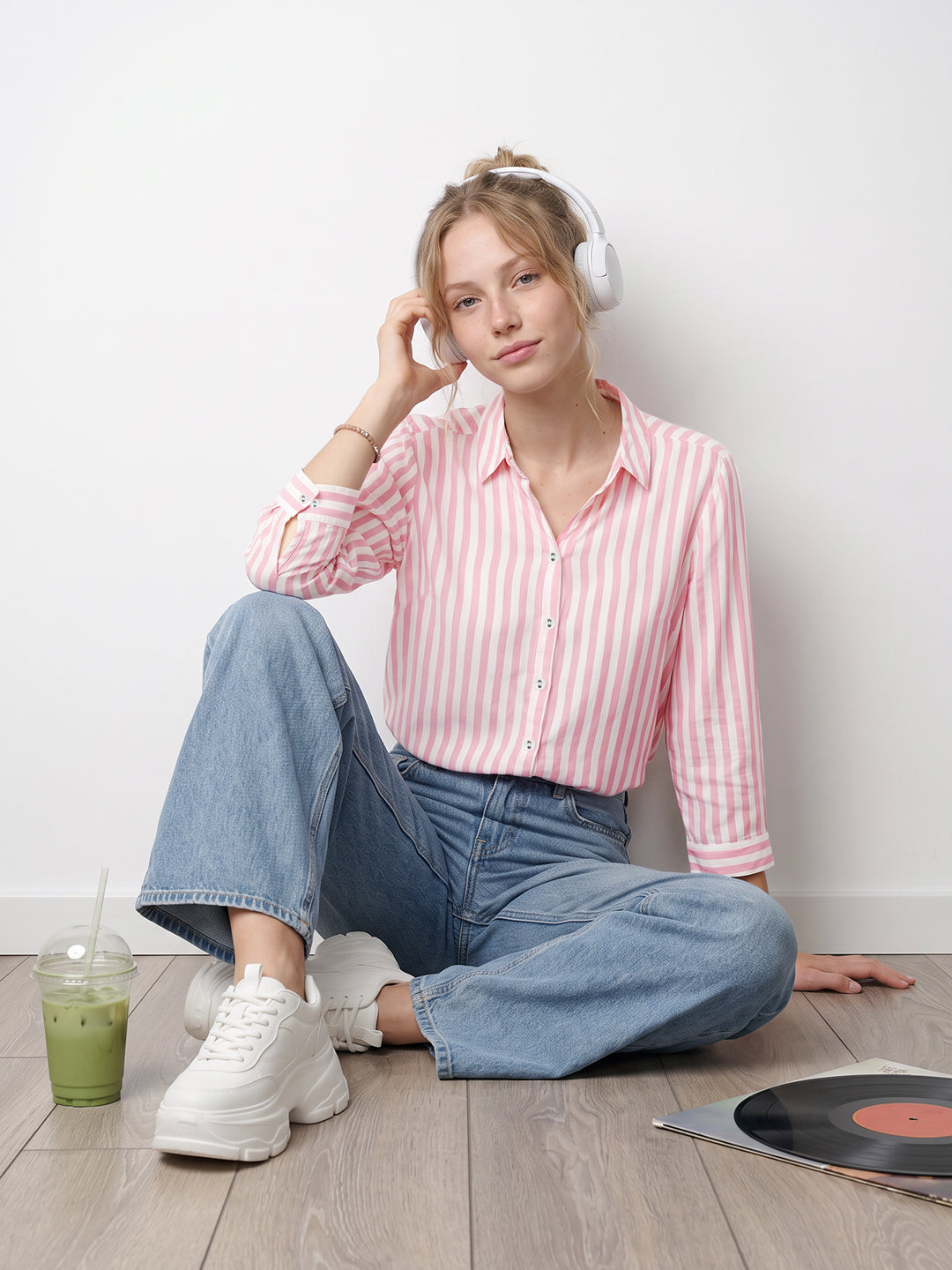 Pink/White Shirt