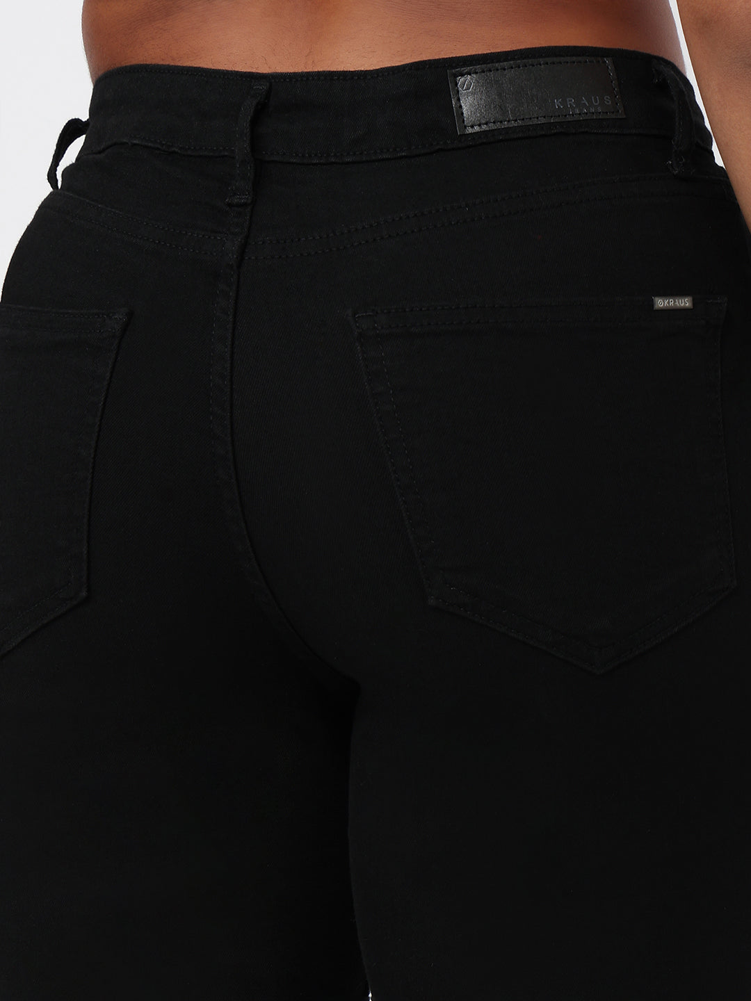 Women Black High-Rise Wide Leg Jeans