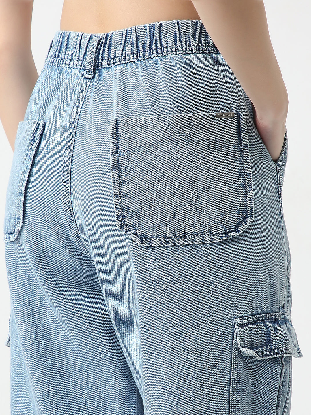 Women High Rise Loose Fit Cargo