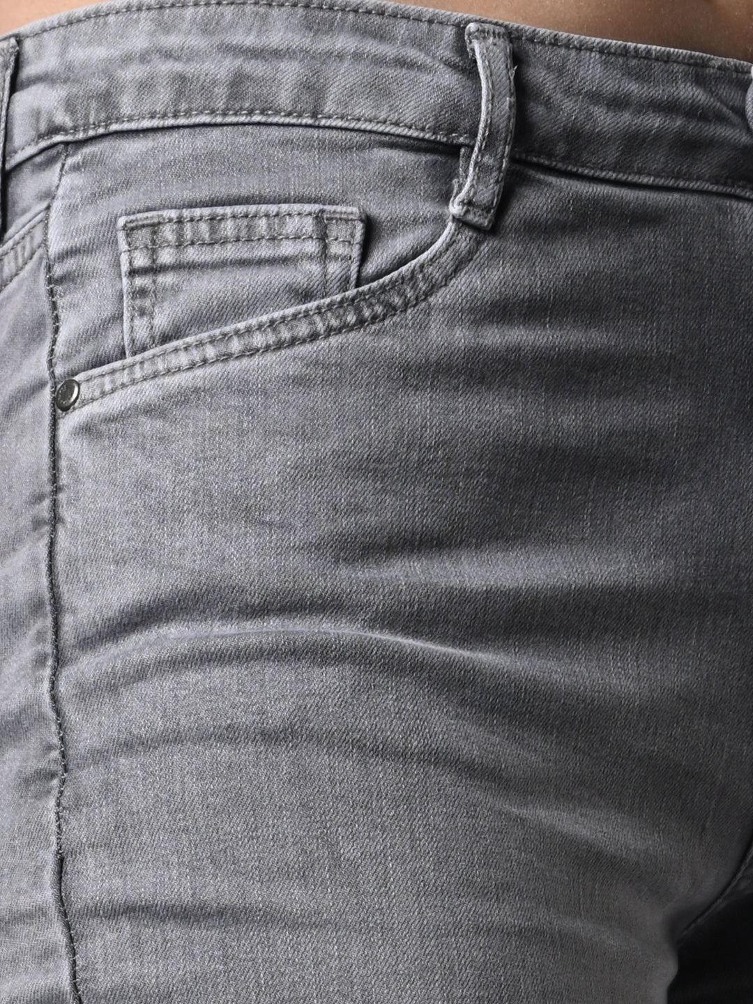 Women Grey High-Rise Relax Straight Fit Jeans