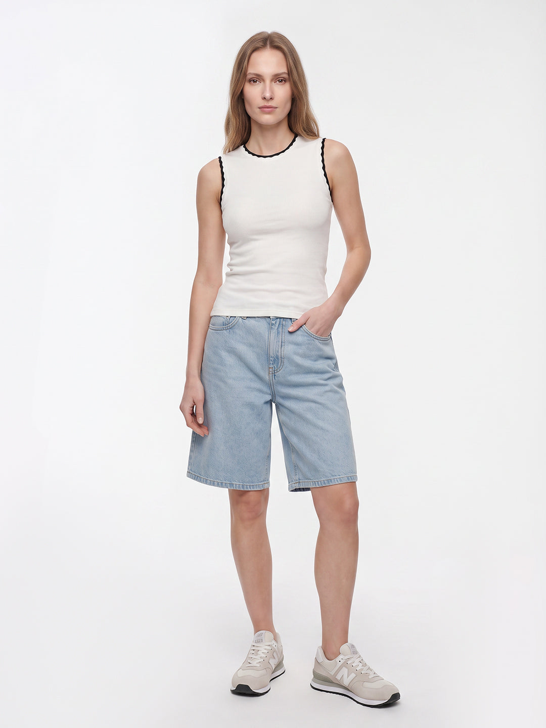 Women White Tank Top