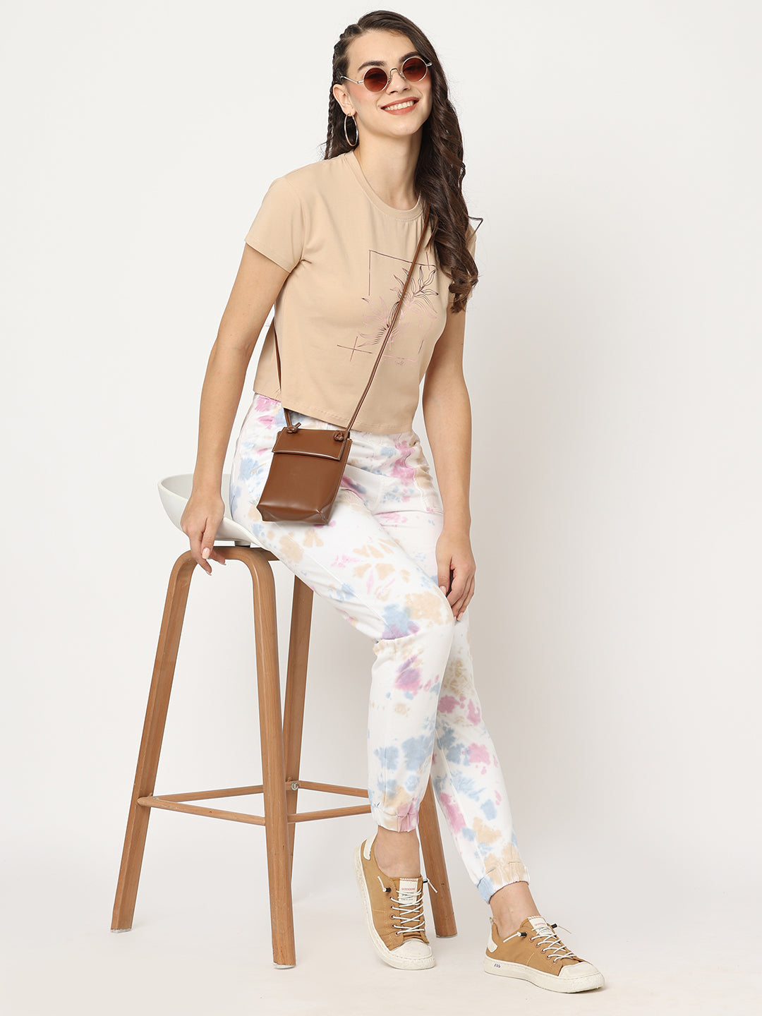 Women Pink Tie/Dye Athleisure
