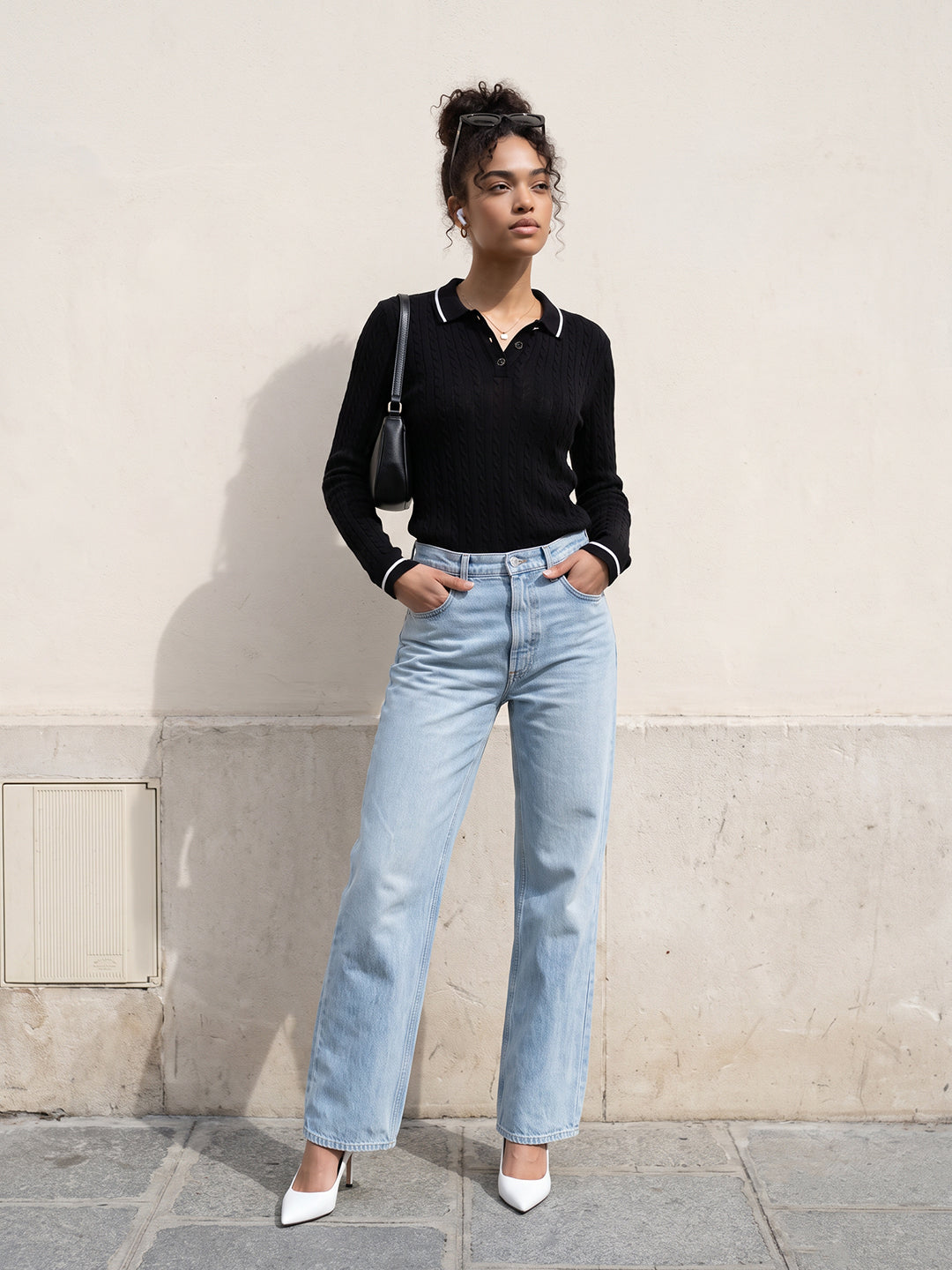 Black Flat Knit