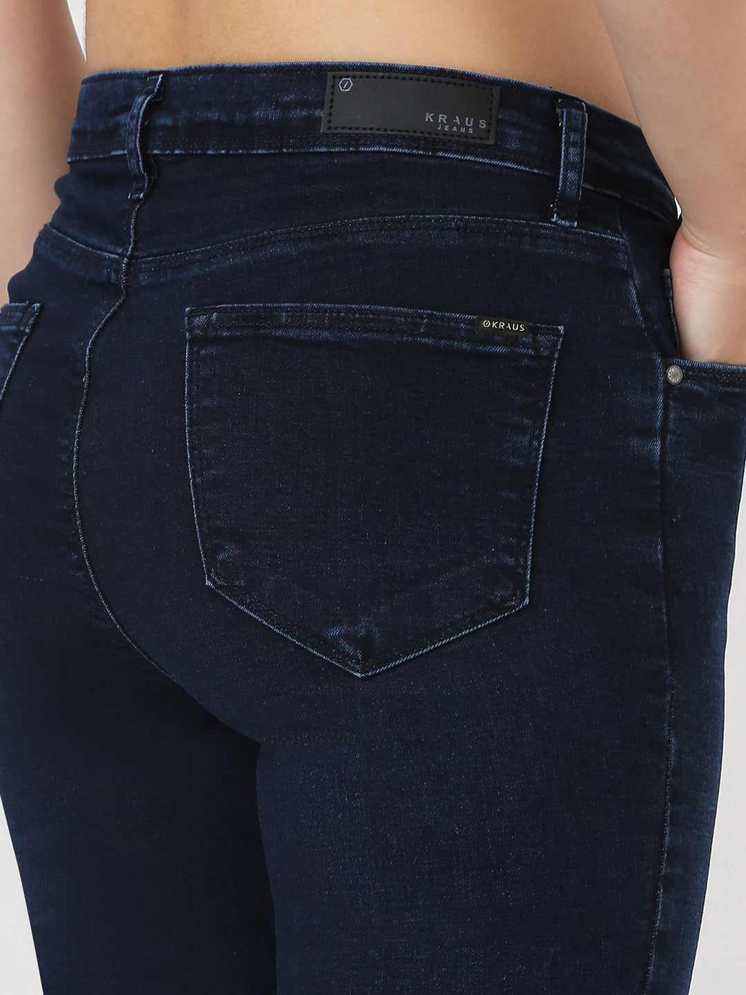 Women Dark Blue High-Rise Flare Jeans