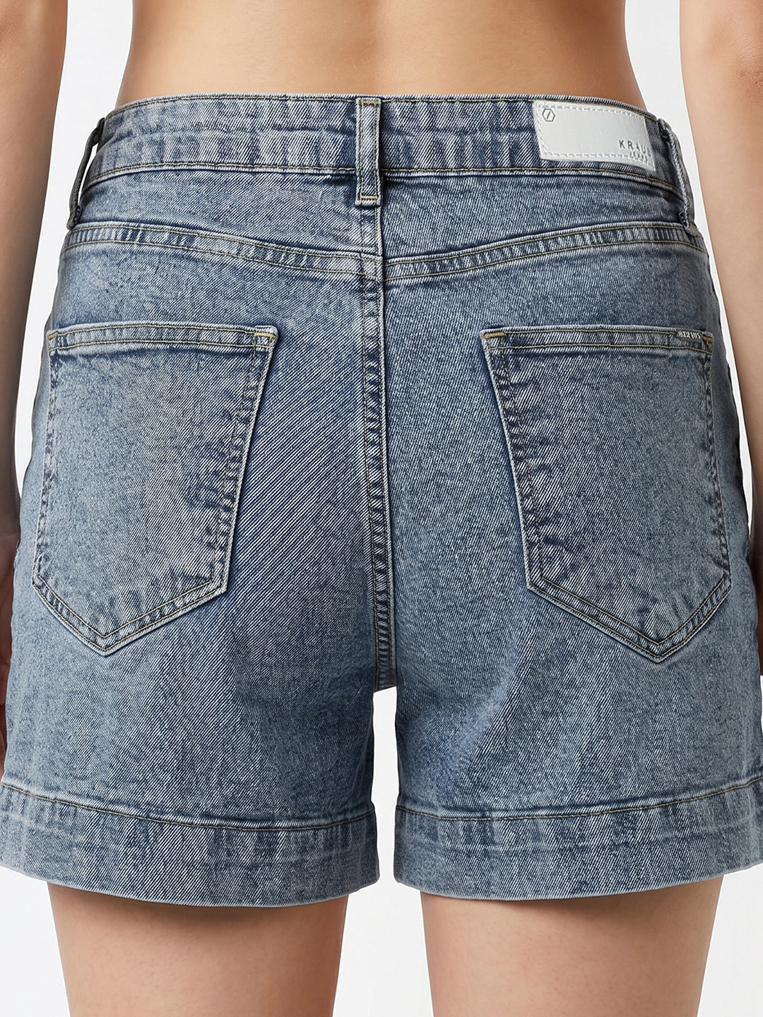 Women Light Blue High-Rise Short