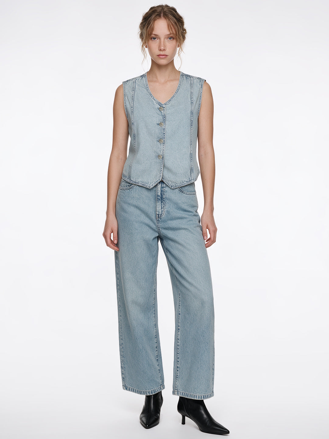 Light Blue Denim Vest