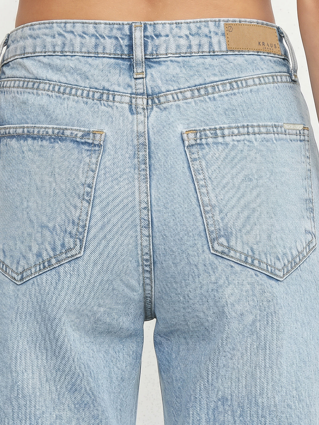 Women Blue High-Rise Straight Fit Jeans