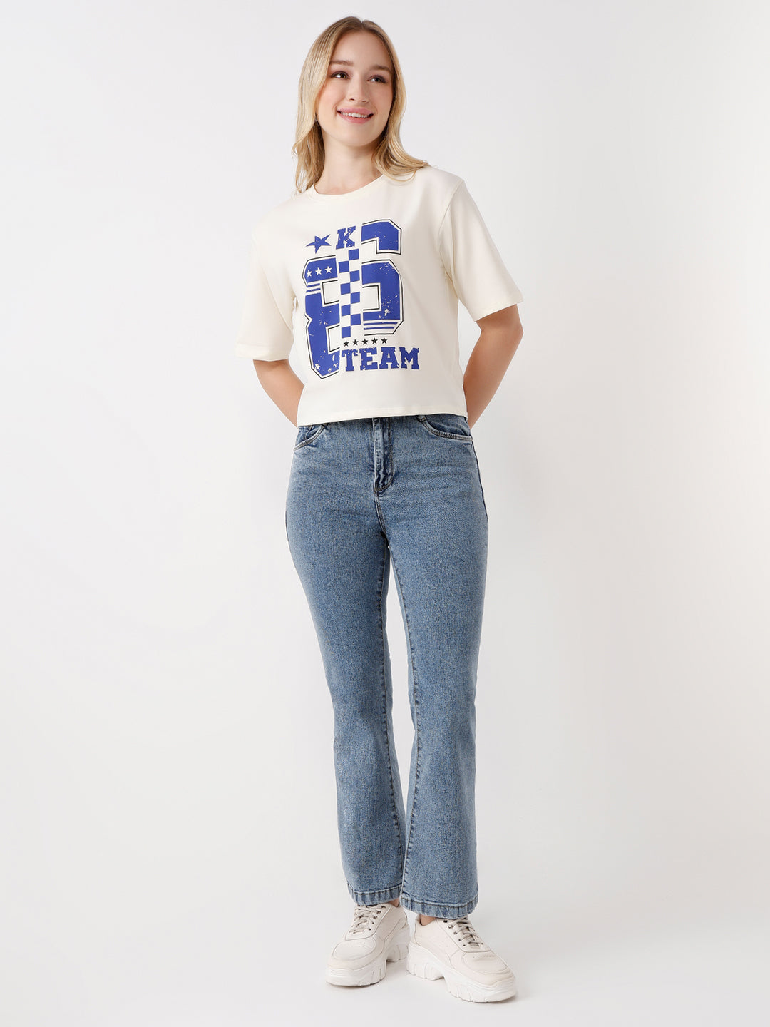 Women Slim Fit Crop T-Shirt