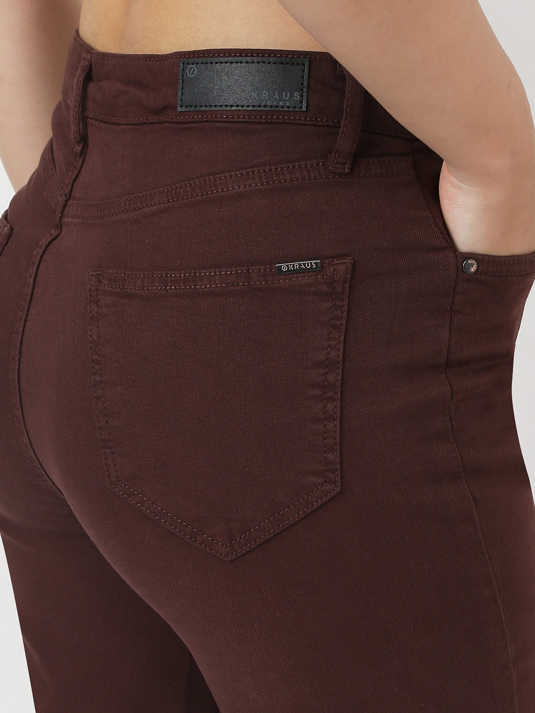 Women Sepia High-Rise Straight Fit Jeans