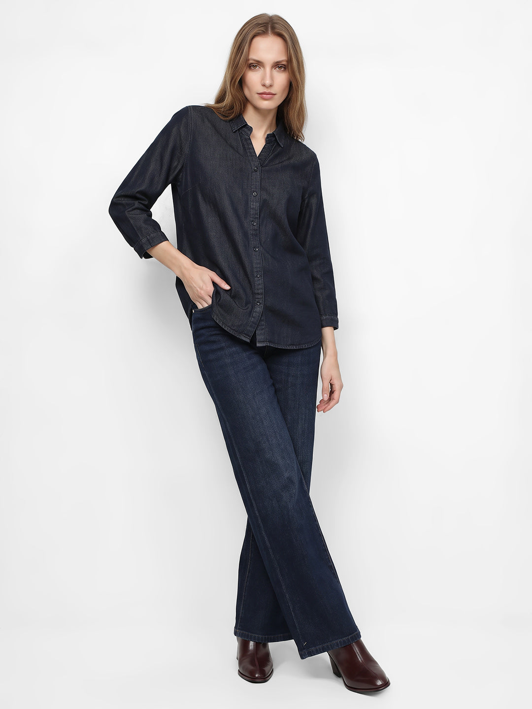 Women Dark Blue Shirt